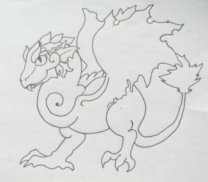 Dragon baby, drawn in 2015